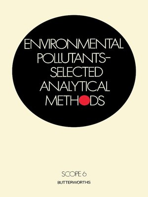 cover image of Environmental Pollutants—Selected Analytical Methods